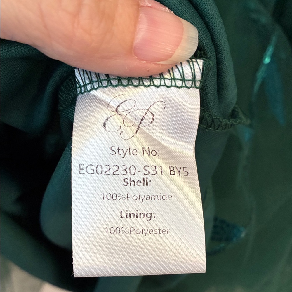 Ever Pretty Green Sequin Leaf A-line Midi Length Dress - Picture 8 of 9